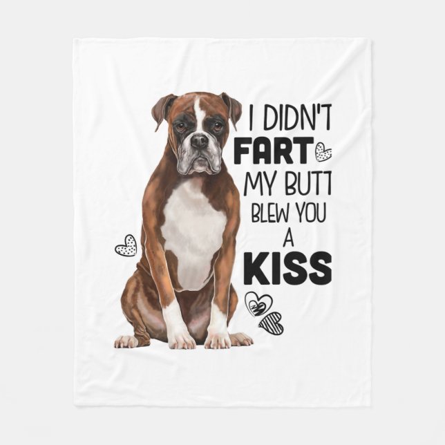 Manta Polar Regalos de Boxer Dog (Anverso)