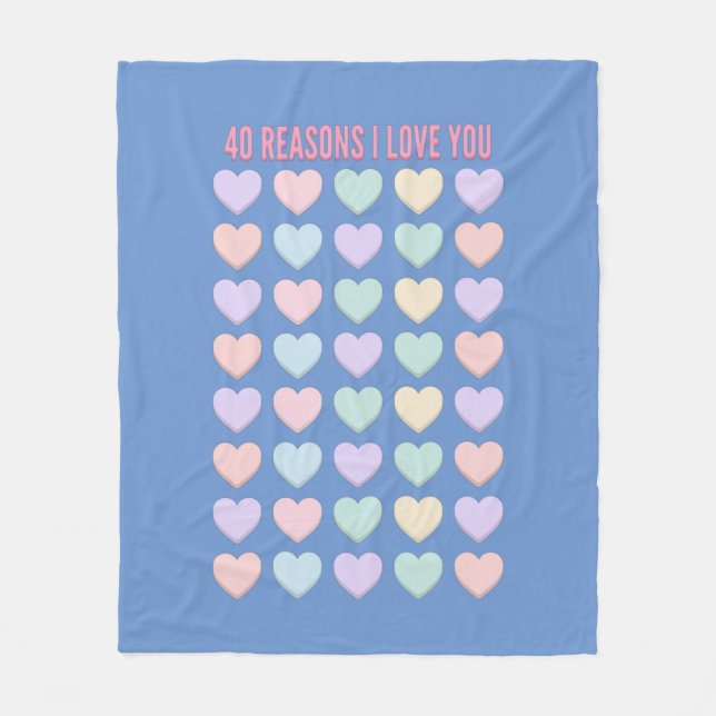 Manta Polar Regalos de cumpleaños 40 - regalos 40 (Anverso)