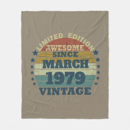 Manta Polar Regalos de cumpleaños vintage personalizados