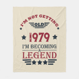 Manta Polar Regalos de cumpleaños vintage personalizados rojos