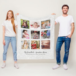 Manta Polar REGALOS DE FOTO DE ABUELOS - Purpurina Gris platea