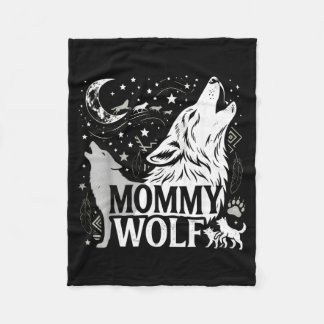 Manta Polar Regalos de Loba Mamá Familia Tribu Lobos Luna