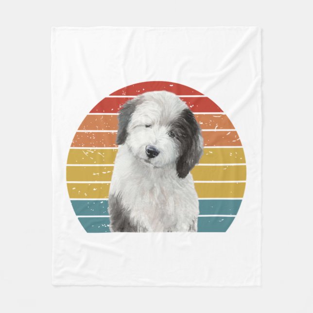 Manta Polar Regalos De Perros De Pastor En Inglés Viejos Para  (Anverso)