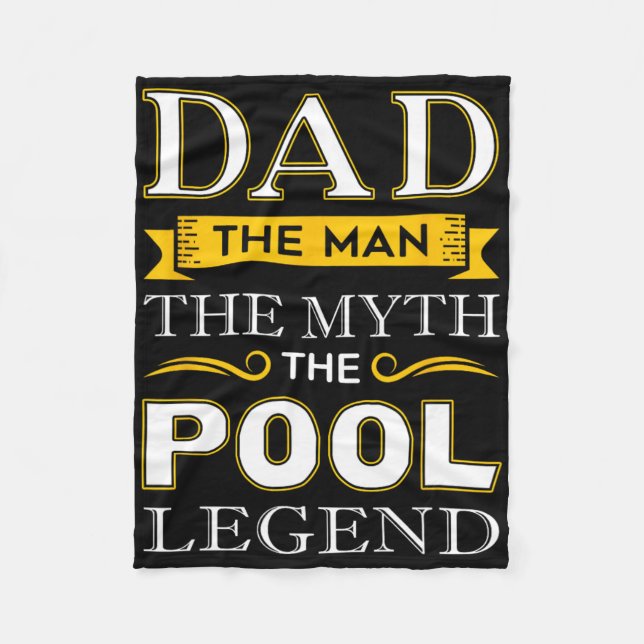 Manta Polar Regalos De Piscina De Tiburón De Papá Para Billiar (Anverso)