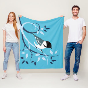 Manta Polar Regalos decorativos del pájaro del Chickadee