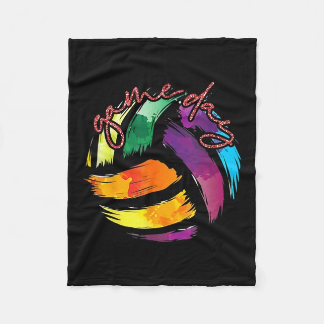 Manta Polar Regalos del Día del Voleibol para los amantes del  (Anverso)