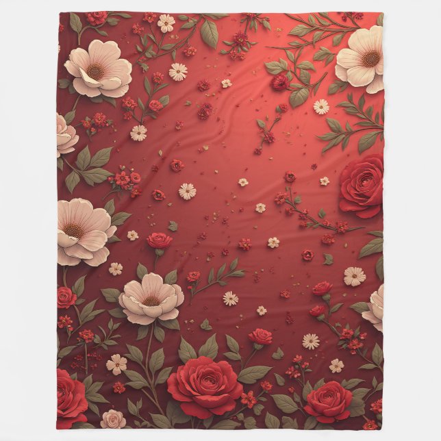 Manta Polar Regalos Floral FleeBlanket para las mujeres (Anverso)