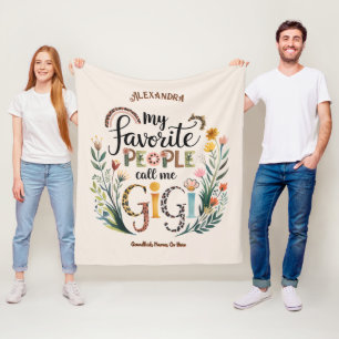 Manta Polar ❤️ Regalos GIGI personalizados Añadir nombres de n