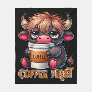 Manta Polar Regalos para amantes del café primero