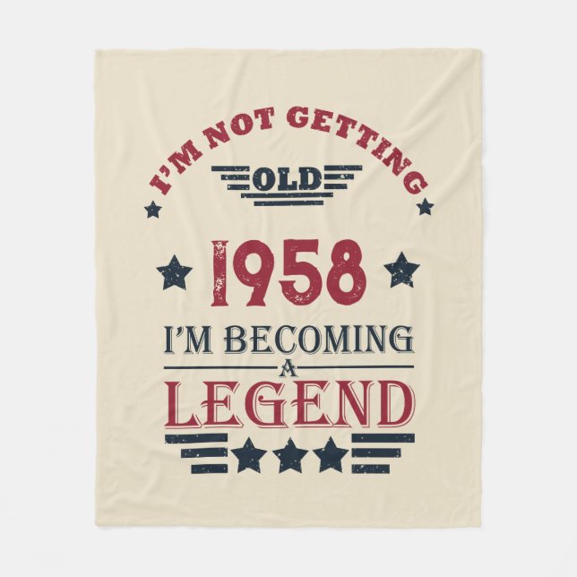 Manta Polar Regalos personalizados de 65 años (Anverso)