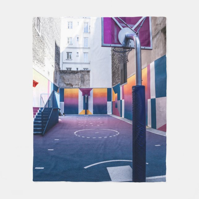 Manta Polar regalos personalizados de baloncesto (Anverso)