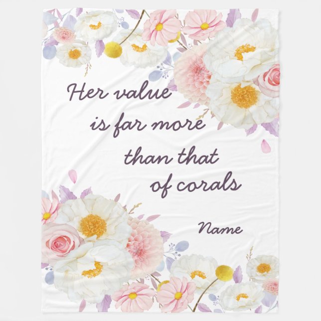 Manta Polar Regalos personalizados de hermanas JW - Proverbios (Anverso)