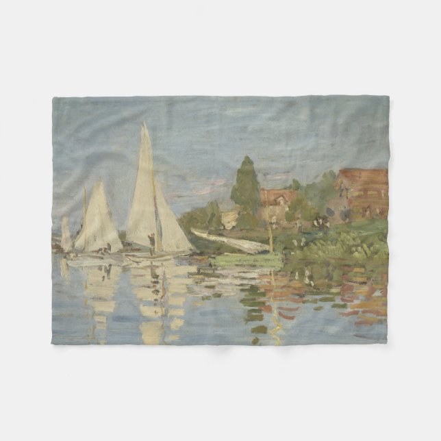 Manta Polar Regattas at Argenteuil, OIl Painting, Claude Monet (Frente (Horizontal))