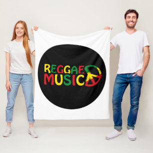 Manta Polar Reggae Diseño musical, arte de reggae