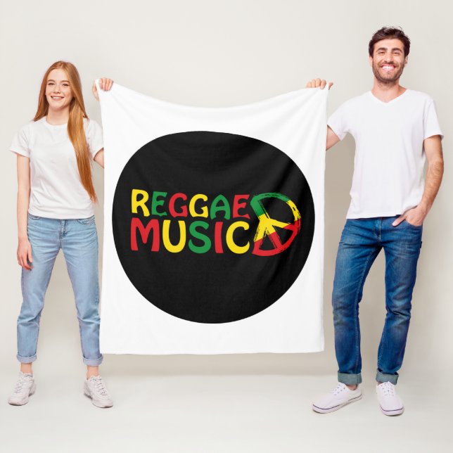 Manta Polar Reggae Diseño musical, arte de reggae (In situ)