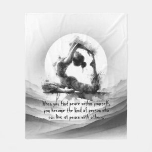 Manta Polar Reiki de yoga de una pierna de paloma de pichón de