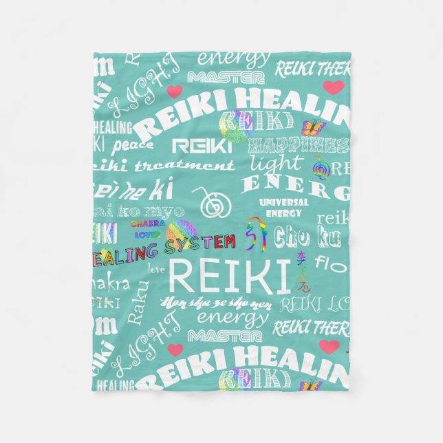 Manta Polar Reiki Words Reiki Blanet (Anverso)