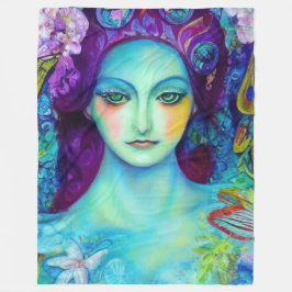 Manta Polar Reina de hadas encantada con mariposas