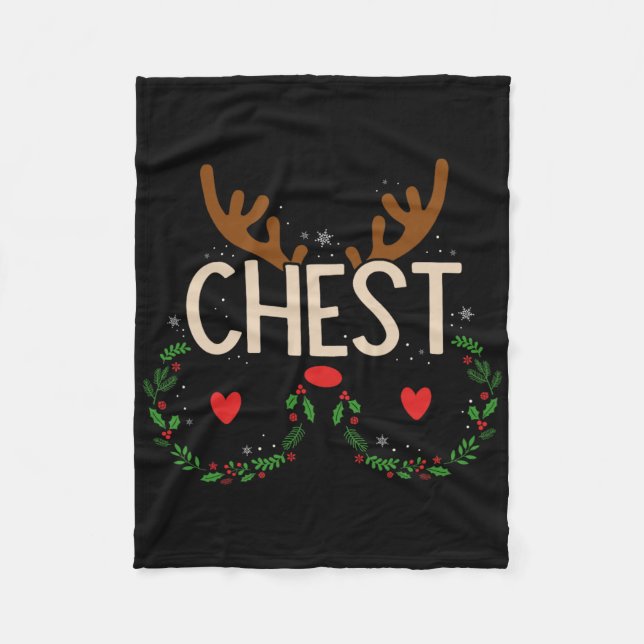 Manta Polar Reindeer Chest Nuts Matching Chestnuts Christmas C (Anverso)