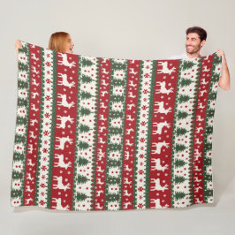 Manta Polar Reindeer Christmas Fleece Blanket