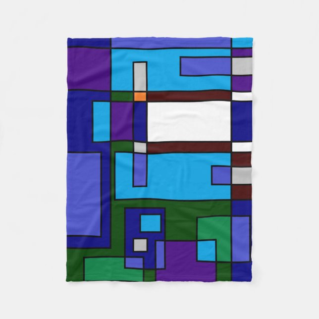 Manta Polar Rejilla casual (Anverso)