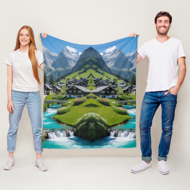 Manta Polar Relájese en la paz alpina con su pueblo (In situ)