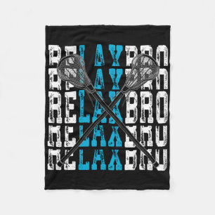 Manta Polar Relax Bro Funny Lacrosse Player Lax Lover Chiste T