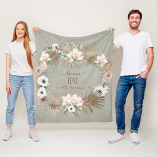Manta Polar Relax Dream Love Family Nombre Tropical Sage Flora