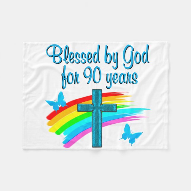 MANTA POLAR RELIGIOSO DE 90 AÑOS (Frente (Horizontal))