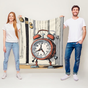 Manta Polar Reloj de alarmas furtivo - Puerta caprichosa