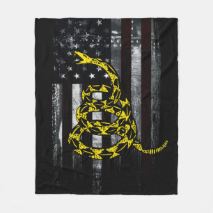 Manta Polar Reloj de bandera americana industrial y serpiente