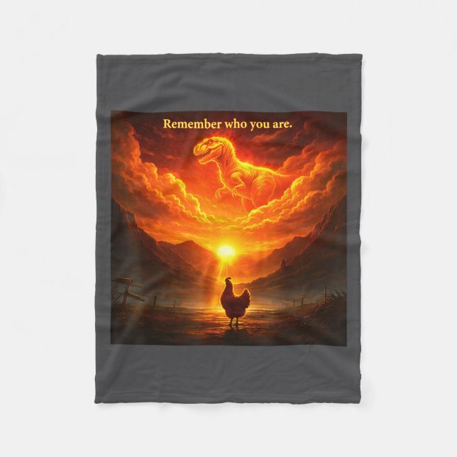 Manta Polar Remember Who Are You Dinosaur Chicken Cool Funny G (Anverso)