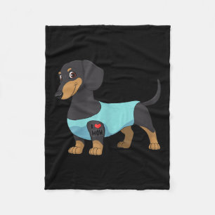 Manta Polar Remera divertida para mujeres, amor por Dachshund,
