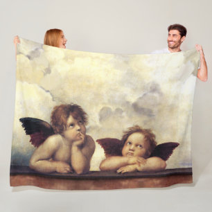Manta Polar RENACIMIENTO ANGELS Raffaello Sanzio, Winged Cheru