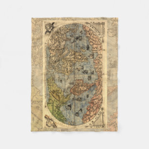Manta Polar Renacimiento del Mapa Antiquev de Forlani de 1565