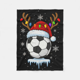 Manta Polar Renoceronte de fútbol navideño 