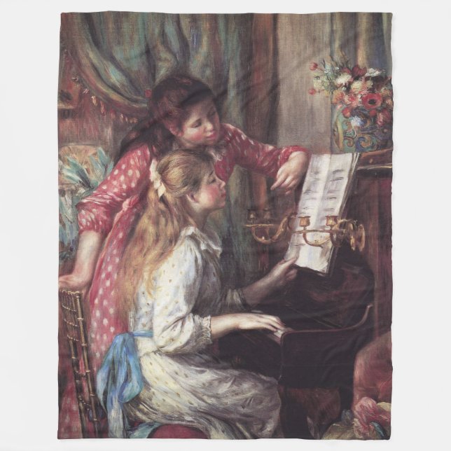 Manta Polar Renoir: Chicas en el piano (Anverso)