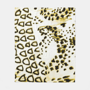 Manta Polar Repeatable Snake Skin. Yellow Fashion Style. White