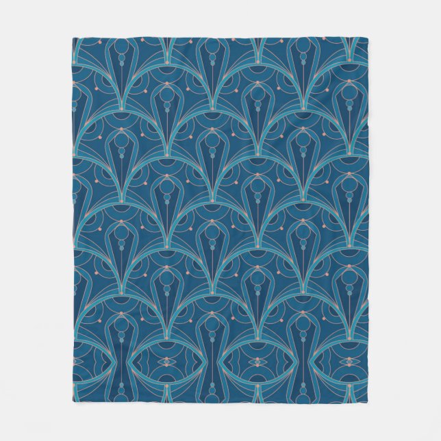 Manta Polar Repeating geometric Art Deco pattern (Anverso)