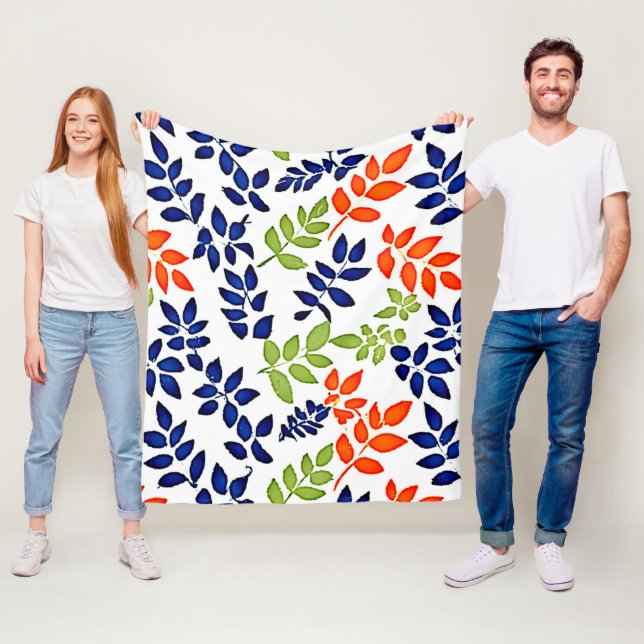 Manta Polar Repetición cromática de hojas (In situ)