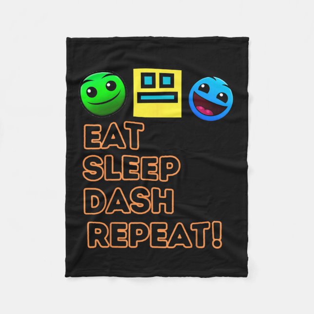 Manta Polar Repetir Dash Dormir Videojuego Geometría Videojuga (Anverso)