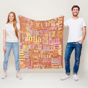 Manta Polar Repetir su nombre Guay Boho Tones