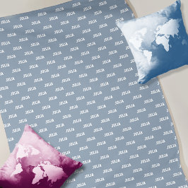 Manta Polar Repitiendo su nombre Dusty Blue