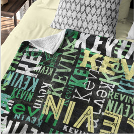 Manta Polar Replicar nombres estilo urbano negro