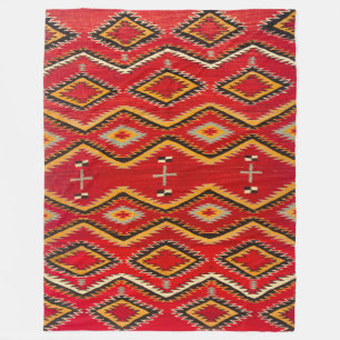 MANTA POLAR REPRESENTACIÓN DE NAVAJO SADDLE BLANKET 1910
