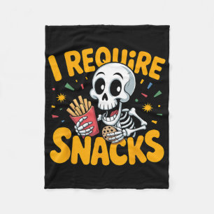 Manta Polar Requerí Snacks Fun Halloween Skeleton Meme Fast