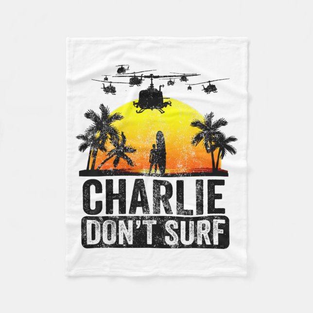 Manta Polar Rertro Vintage Charlie Dont Surf  (Anverso)