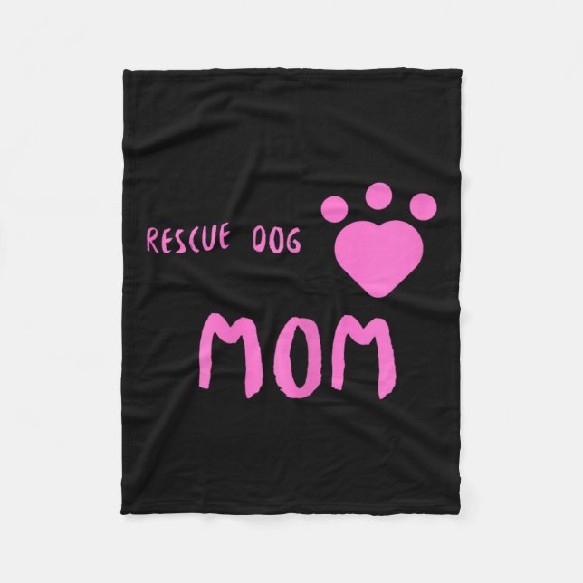 Manta Polar Rescue Dog Mom Cute Rescue Dog (Anverso)