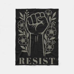 Manta Polar Resist Floral Antitrump Política Protesta Anti Tr