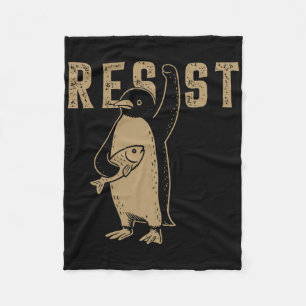 Manta Polar Resista al diseño gráfico del activismo pingüino